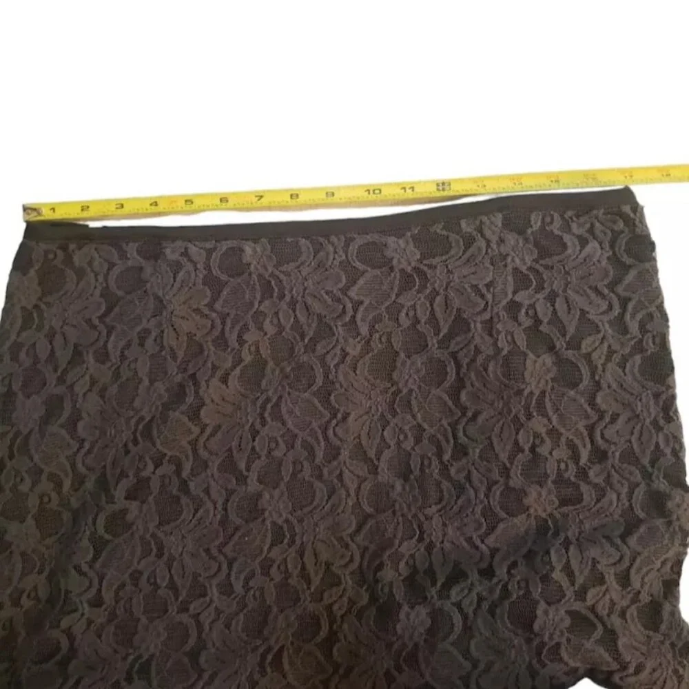 NWT GAP Skirt, Dark Gray Cotton Lace Floral Print Career Casual RETAIL $45, 10 - Picture 9 of 11
